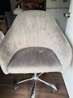 Grey Velvet Task Chair