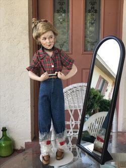 Danbury Mint porcelain doll, Norman Rockwell “cover girl” collection “Prom Dress”