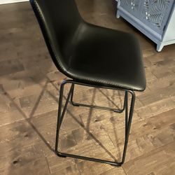 4 Black Modern Bar Stools
