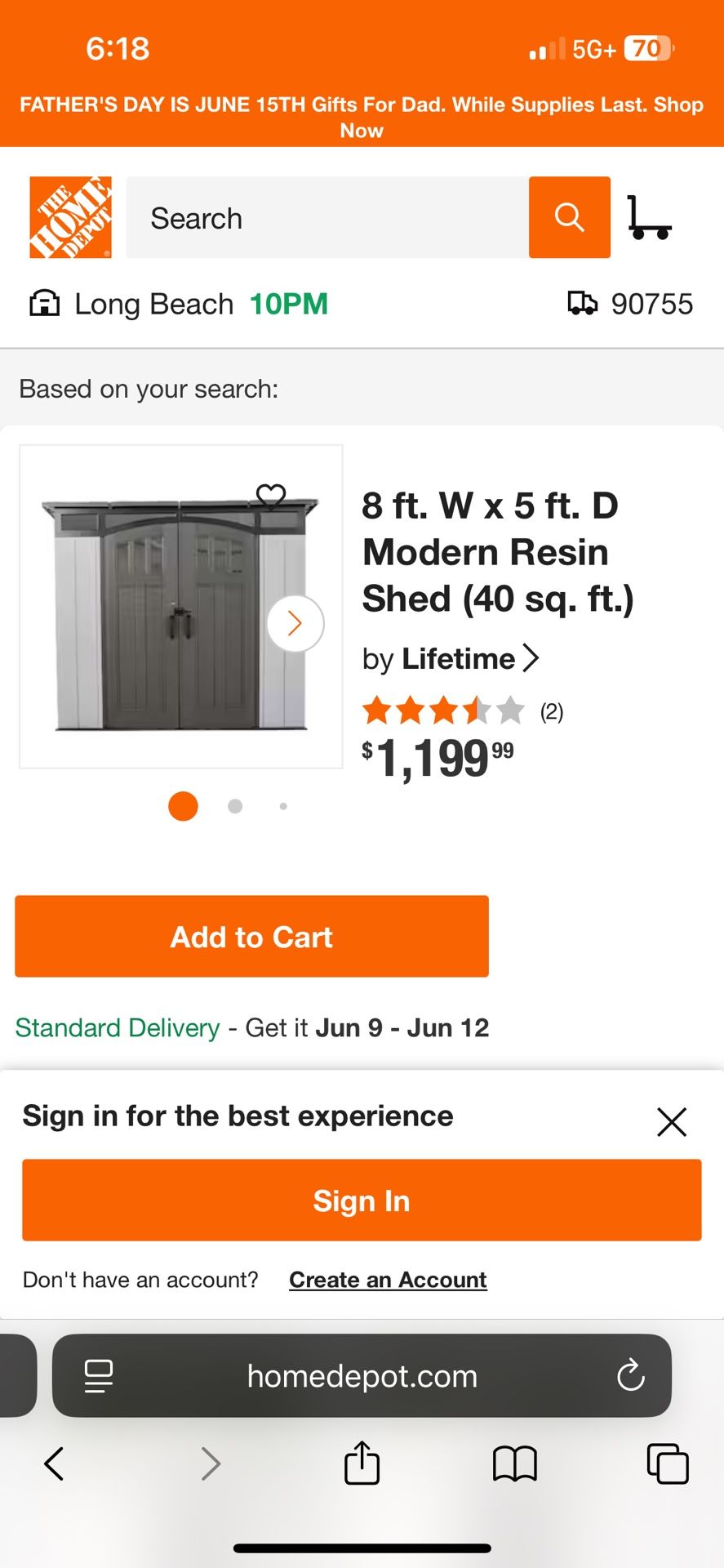 Lifetime Storage Shed 5x8
