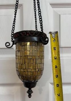 Vintage Mosaic Tea Light Lamp BOHO Hanging Decor just $5