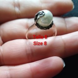 925 Sterling Silver Women's Ring/Anillo De Plata 925 Para Dama