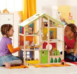 HAPE All Seasons Kids Wooden Dollhouse