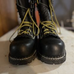 Georgia Boot- Mens Black Logger Boots