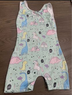 Dinosaur gymnastics shorts unitard