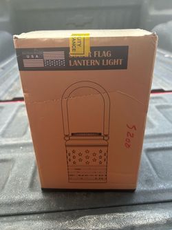 Solar USA Flag Lantern Light