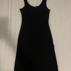 Wild Fable Black Ribbed Mini Dress