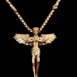 Angel Pendant Chain New Gold 