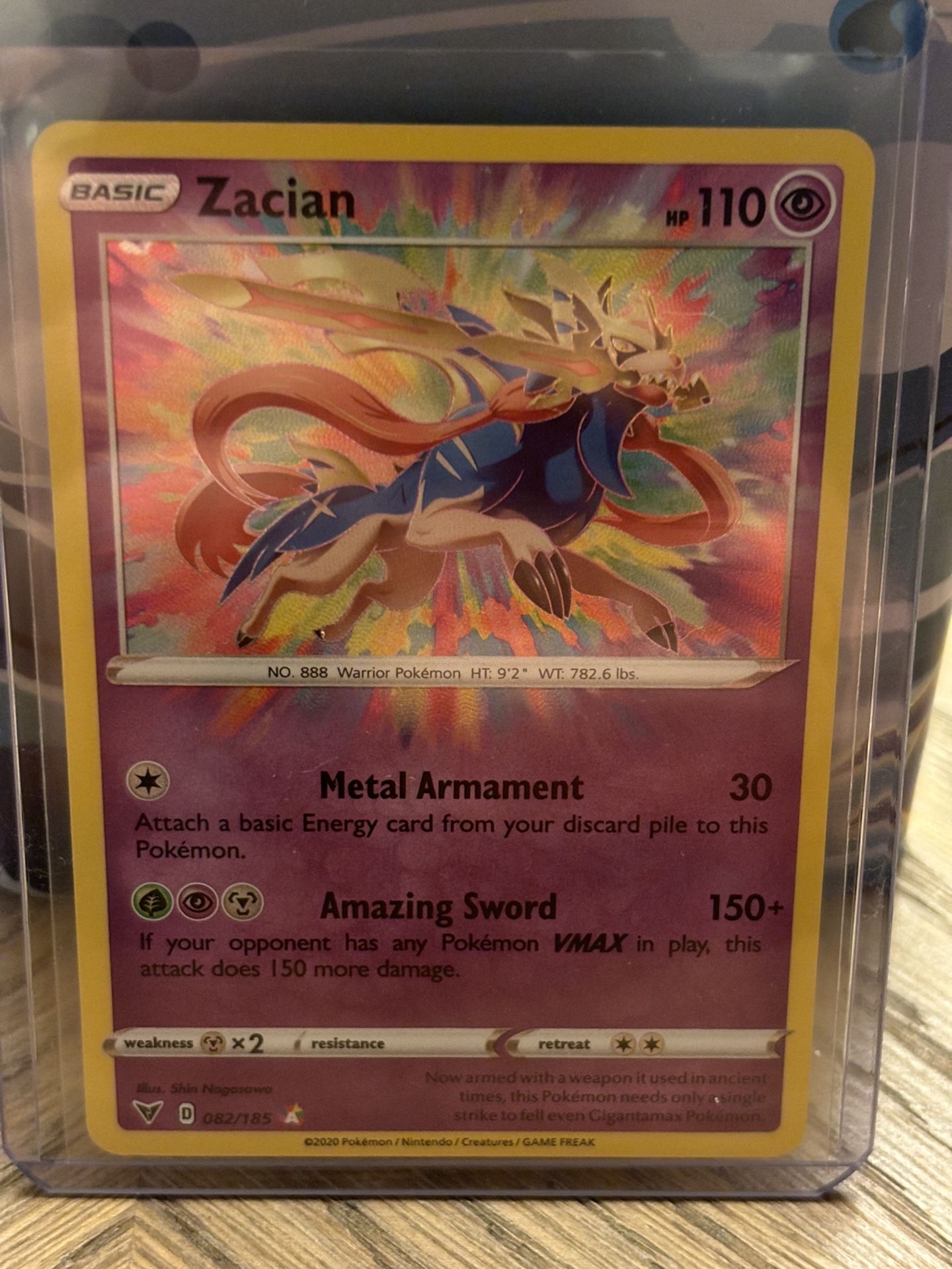 Zacian 082/185 Amazing Rare - 2020 Pokemon Vivid Voltage