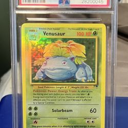 1999 POKEMON BASE SET SHADOWLESS 1ST EDITION HOLO VENUSAUR #15 Graded 10 GEM MINT PROXY REPRINT 
