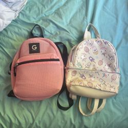 2 Girls Mini Backpacks 