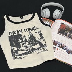 SHEIN Y2K Graphic Crop Tank — Plus 1XL