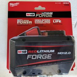 Milwaukee M18 Red Lithium Forge 12 AH New Battery HD12.0 PWR5