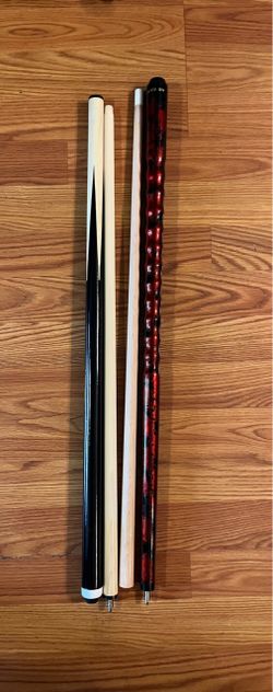 I have two pool sticks once a AB earth. Both are open box. I have two pool sticks once a AB earth. Both are open box.