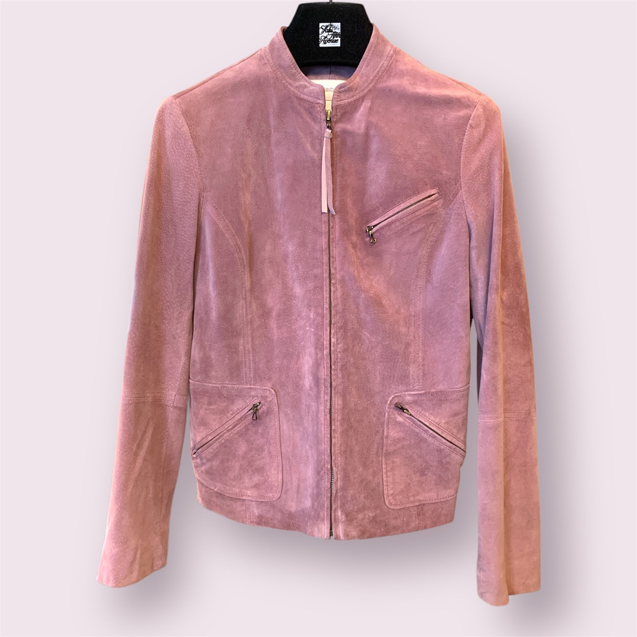 Lavender Suede Moto Jacket