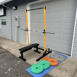 Squat Rack Set & Weights 