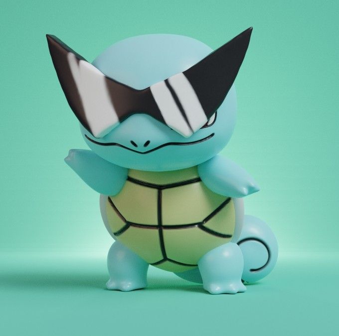 Squirtal Pokemon Figure Room Decor