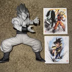 BWFC Gogeta Figure & Japanese Shikishi Boards – Dragon Ball Super 🇯🇵