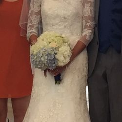 Wedding Dress- Elegant, Mermaid Style, Professionally Preserved 