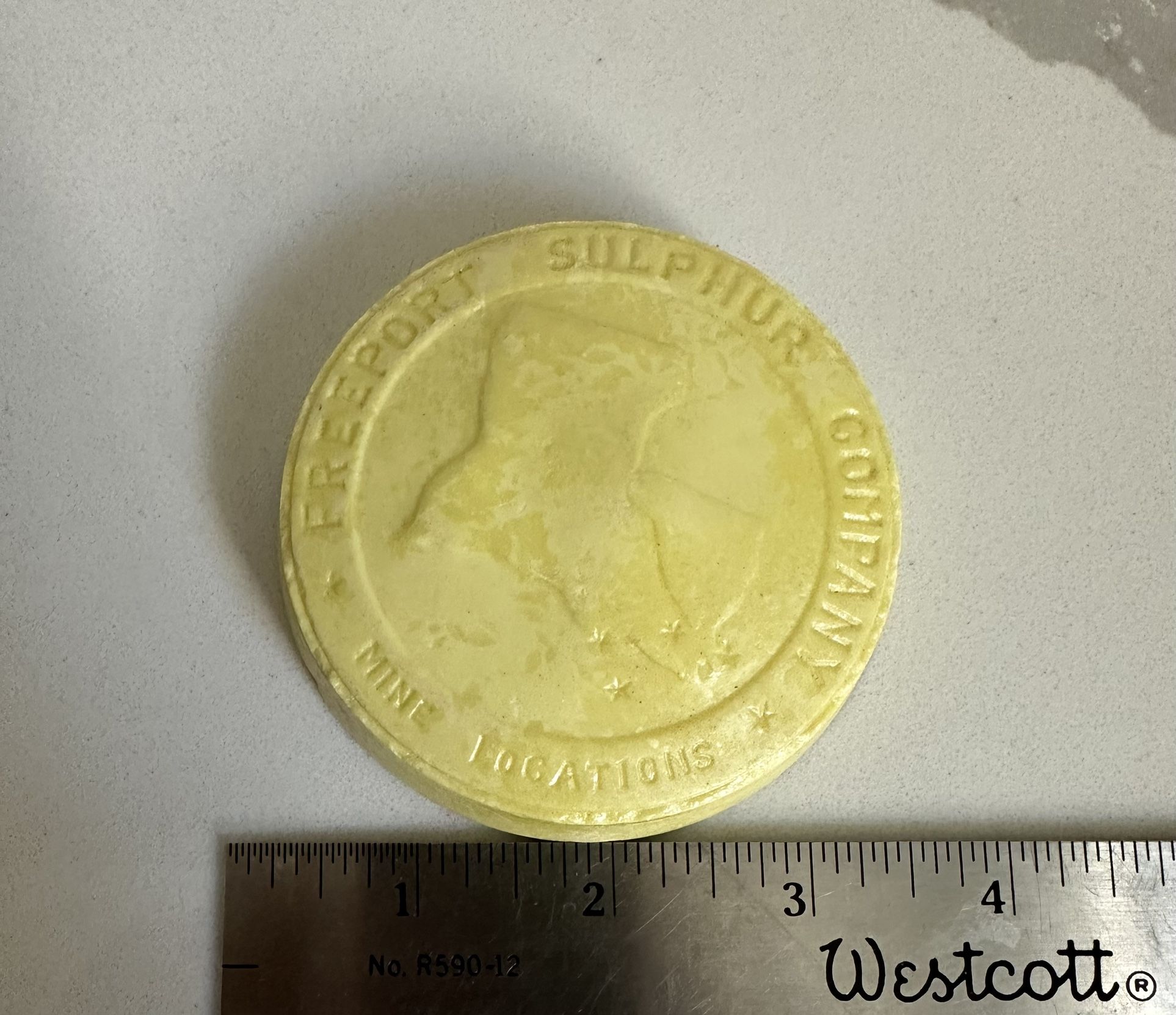 Vintage Freeport Sulphur Company Paperweight