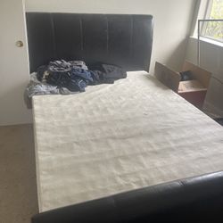 queen bed frame and boxspring