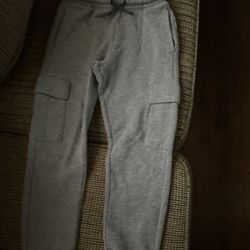 Gray Cargo Joggers