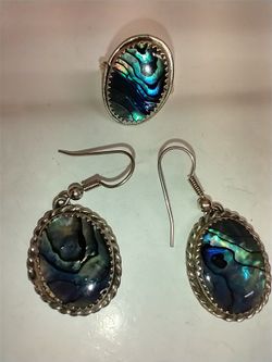 HANDMADE Silver Earrings & Ring Set
