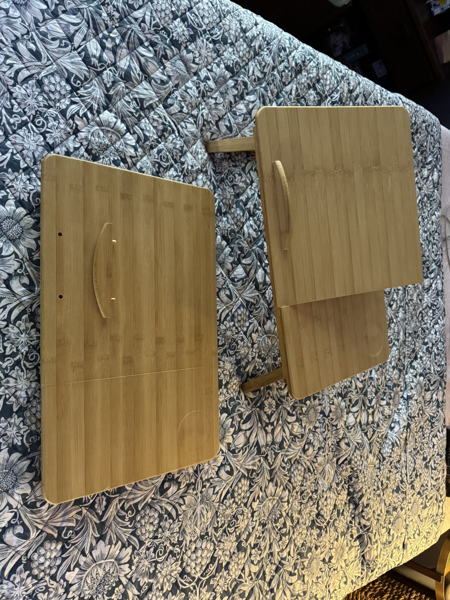 Set of Bamboo TV Trays/ Laptop Tables