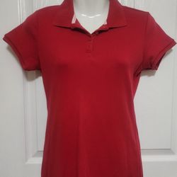 Wonder Nation Short Sleeve Polo Kids Red School Uniform Sz S (3-5) 