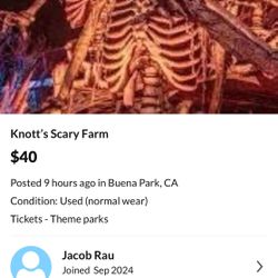 Scam: Knotts Scary Farm Tickets 