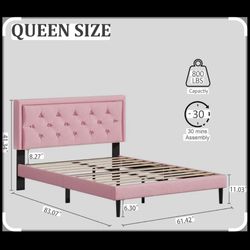 Queen Pink Bed