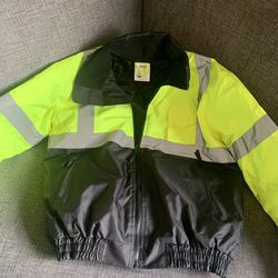 Brand New High Visible Waterproof Men’s Large Work Jacket 