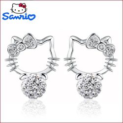 925 Silver Hello Kitty Earrings 