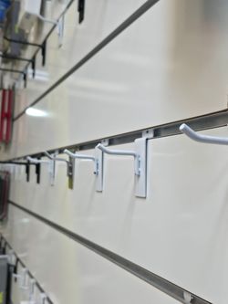 High glossy white slatwall