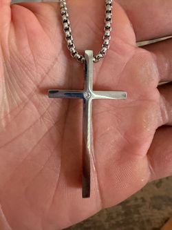 Men’s Cross Necklace – “I Can Do All Things” Hidden Message