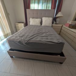 Ashley Furniture Queen Size Bed frame And Mattress 
