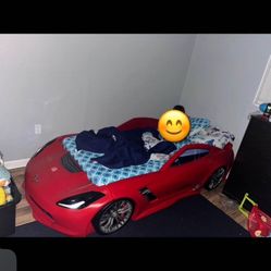 Step2 Red Corvette Z06 Toddler Bed to Twin Bed with lights