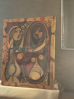Cubist Style Woman Canvas Painting