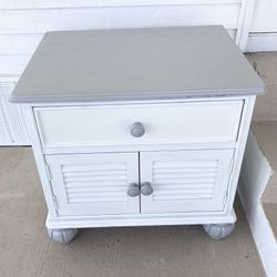 White And Gray Nightstand 28 Wide27 Tall 20 Deep