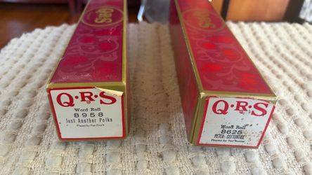 Vintage QRS Player Piano Word Rolls Lot of 2 - Peter Cottontail & Just Another Polka