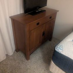 Solid Wood Nightstand / Small Dresser Cabinet – Rustic Style – $85 OBO