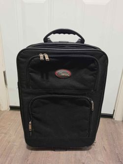 Black Carry-On Suitcase On Wheels