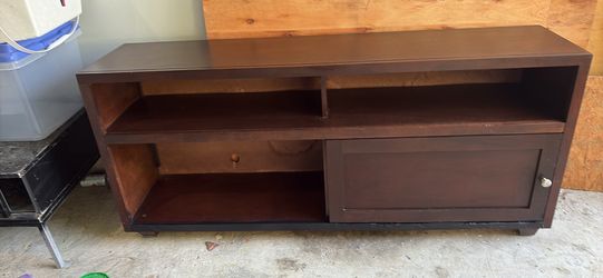 Brown entertainment center