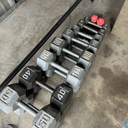 3lb-50lb iron hex dumbbell set