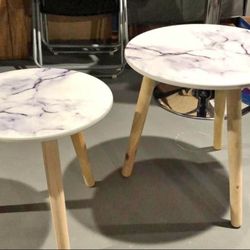 Small White Lamp Table