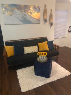 Office futon + decor