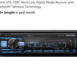 
Alpine UTE-73BT Mech-Less Digital Media Receiver with Bluetooth® Wireless Technology