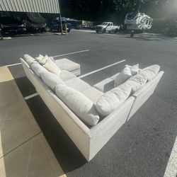 Warm Taupe/ Gray Beige 3 piece Fabric  Sectional By Ashley Furniture