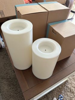 Partylite Light Illusions Color Changing Outdoor LED Pillars