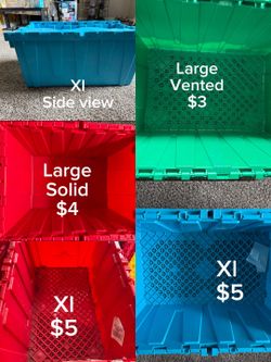 As many crates as you need to move, store things and to organize. The prices for each are listed in the photo .